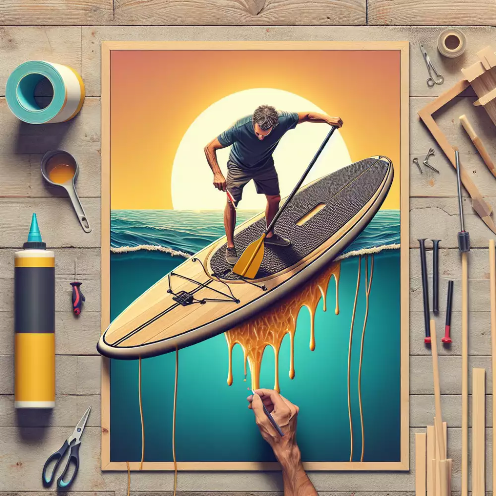 lepení paddleboardu